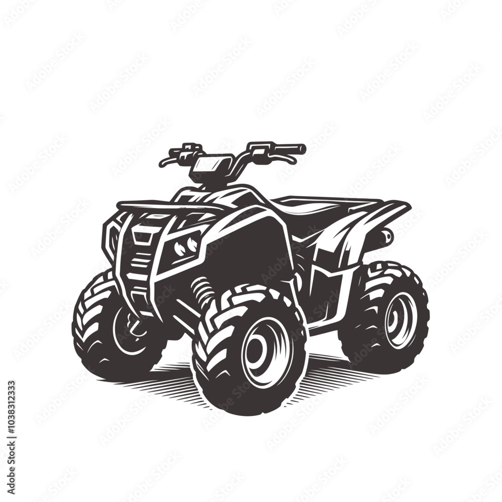 Obraz premium quad bike. extreme sport vehicle modern vector isolated illustration