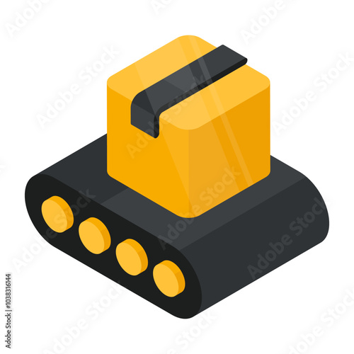 Conveyor belt icon, editable vector

