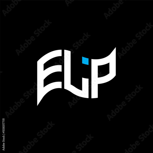 ELP logo design, ELP simple and modern logo. ELP luxurious alphabet design photo