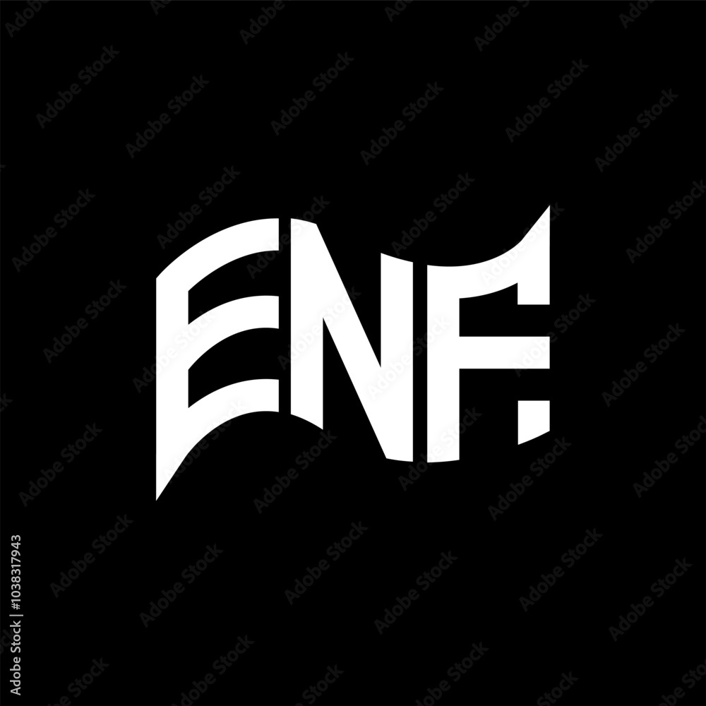 Fototapeta premium ENF logo design, ENF simple and modern logo. ENF luxurious alphabet design