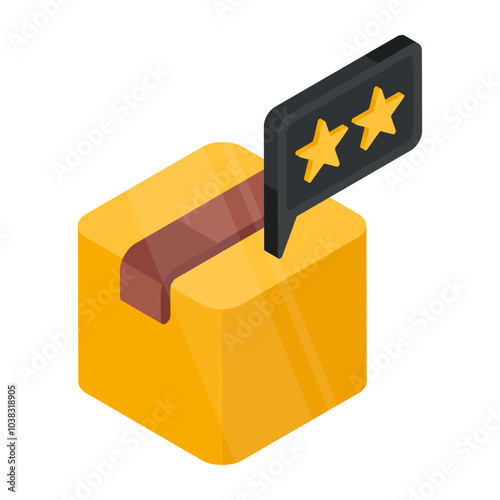 Flat design icon of customer feedback

