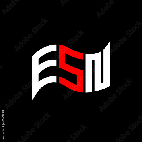 ESN logo design, ESN simple and modern logo. ESN luxurious alphabet design photo