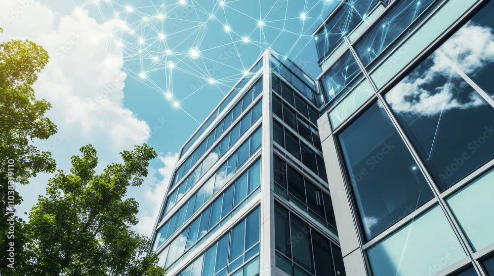 A sophisticated AI-powered energy-efficient building management system, modern office building with advanced energy controls and data analytics tools, Sustainable style A sophisticated AI-powered energy-efficient building management system, modern office building with advanced energy controls and data analytics tools, Sustainable style
