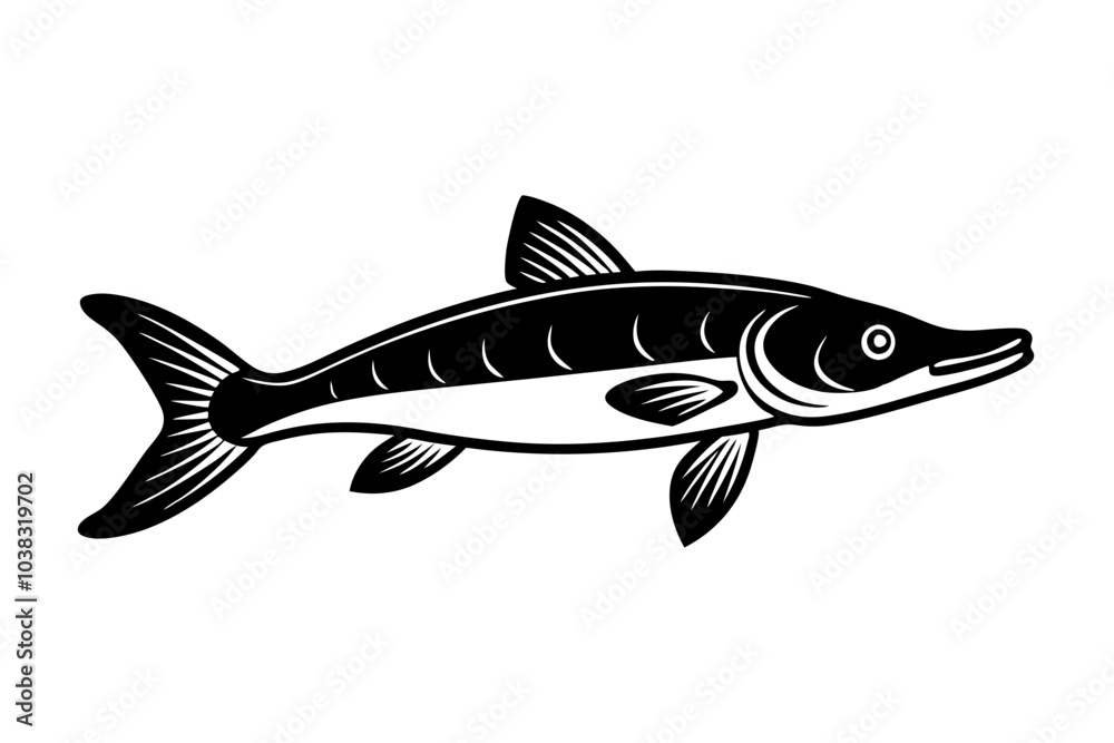 Creative Cute Fish line art vector design with a white background Creative Cute Fish line art vector design with a white background