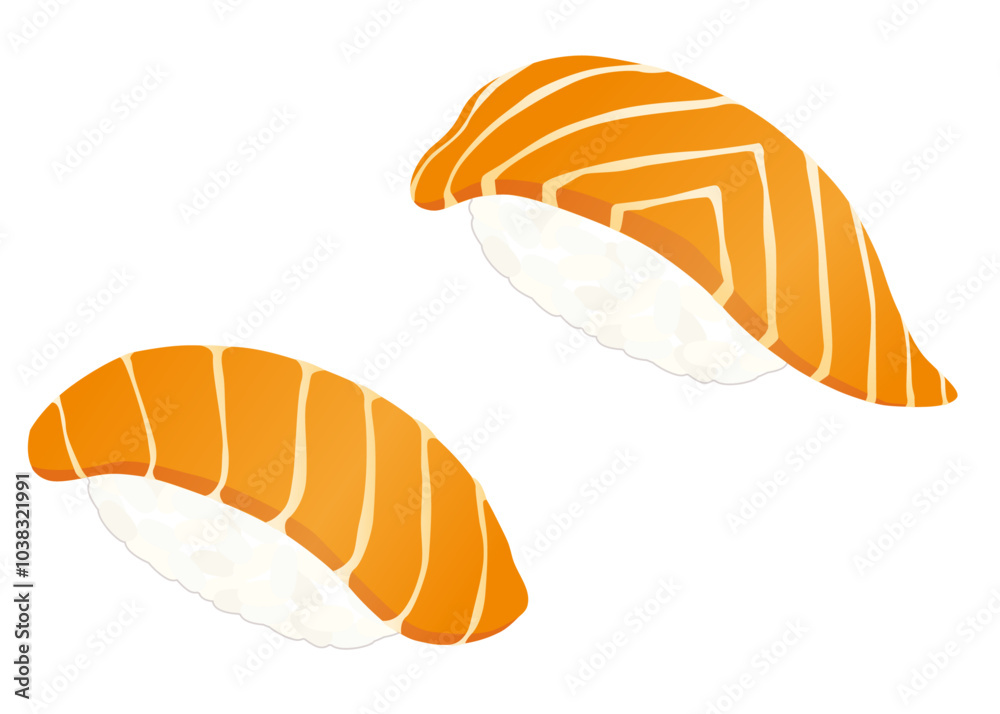 サーモンのにぎり寿司セット
