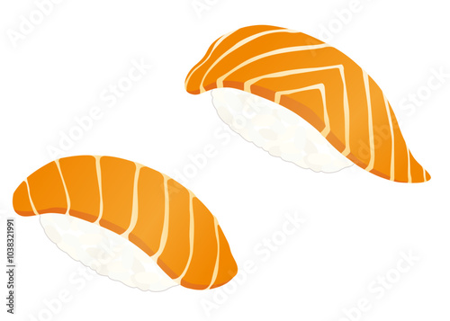 サーモンのにぎり寿司セット
