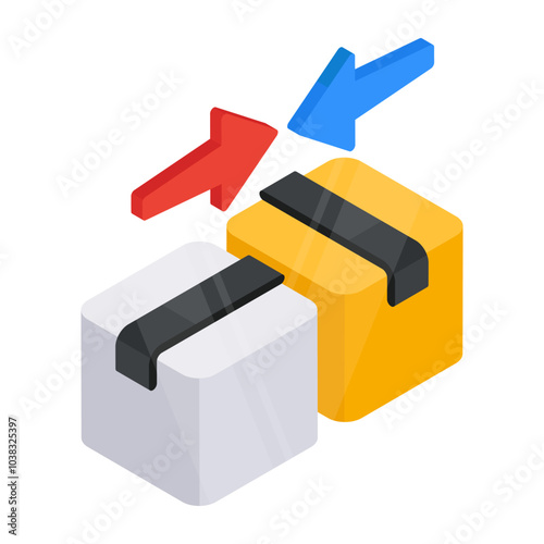 Modern design icon of parcel exchange 

