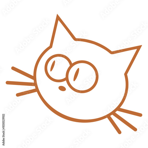 Crazy Cat Weird Funny Eyes Cool Grimace Cartoon Cute Meow Cats Cartoon Comic Fun Design Purr Cat Lovers Who Love Sweet Kittens Adorable Feline Playful Kitties Fur Baby Illustration Paw Pet Owners Like