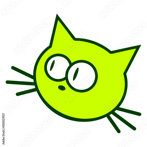 Crazy Cat Weird Funny Eyes Cool Grimace Cartoon Cute Meow Cats Cartoon Comic Fun Design Purr Cat Lovers Who Love Sweet Kittens Adorable Feline Playful Kitties Fur Baby Illustration Paw Pet Owners Like