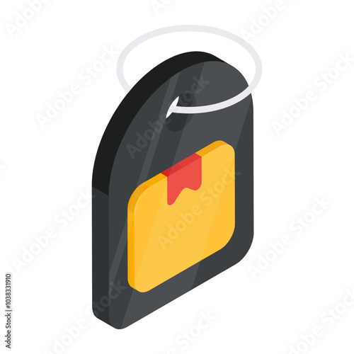 A trendy design icon of parcel coupon 

