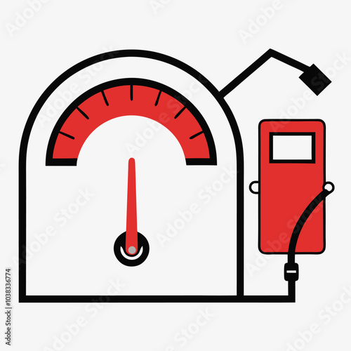 Fuel Gauge Icon vector illustration.