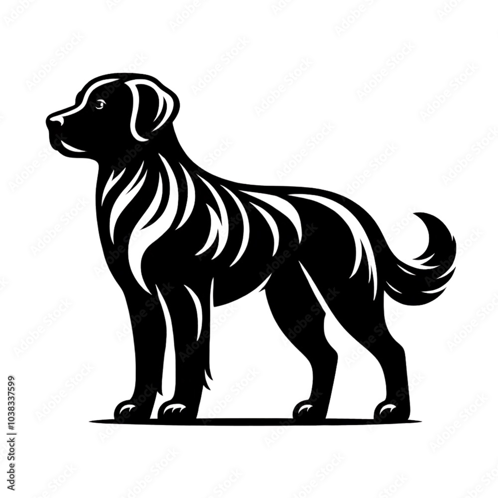 Obraz premium Dog silhouette vector and design 