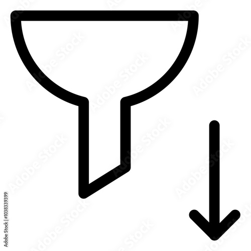 Filter Icon for Data Sorting, Search Refinement, and Organizing Content