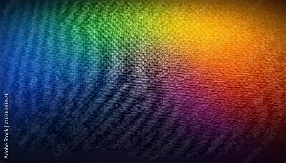 Obraz premium Dark Dynamic Gradient Color Spectrum from Deep Blue to Warm Yellow and Red. Vibrant Abstract Background with Smooth Transitions, Ideal for Modern Digital Designs Poster Presentation or Website Header