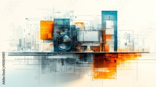 Blockchain for Transparent Microfinance Operations illustration in professional colors