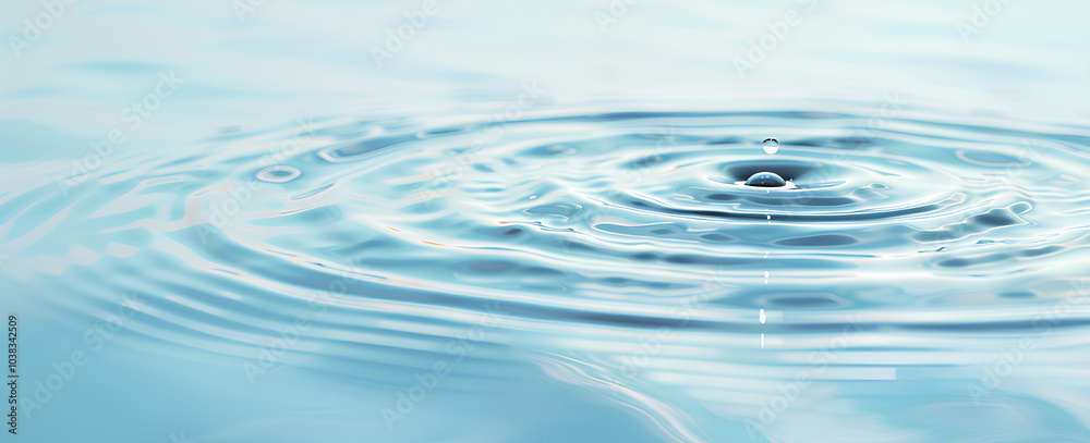 Abstract background with water ripples and circles on light blue, white or grey color. Water texture banner for cosmetic product presentation design. Abstract background with water ripples and circles on light blue, white or grey color. Water texture banner for cosmetic product presentation design.
