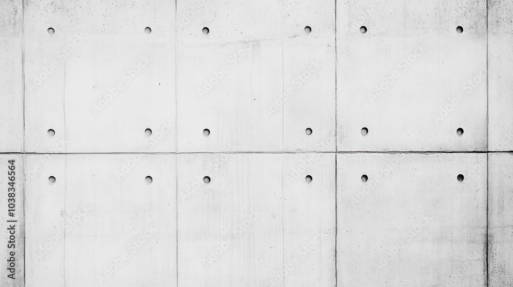 Textured Concrete Wall with Circular Holes Textured Concrete Wall with Circular Holes
