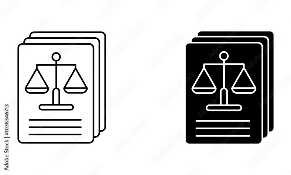 document with law scale balance, law document icon vector document with law scale balance, law document icon vector