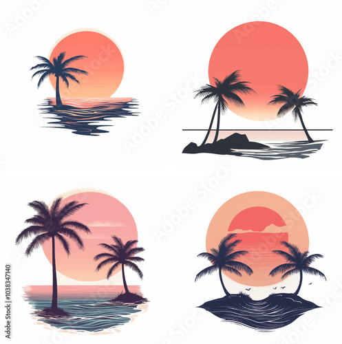 sunset beachside palm trees clipart of beach scene red sunset beach sunset beach California sunset