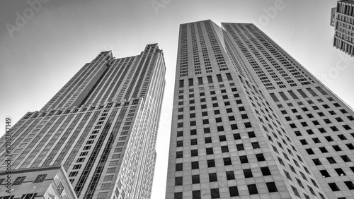 Chicago, Illinois. Skyscrapers along Magnificent Mile photo