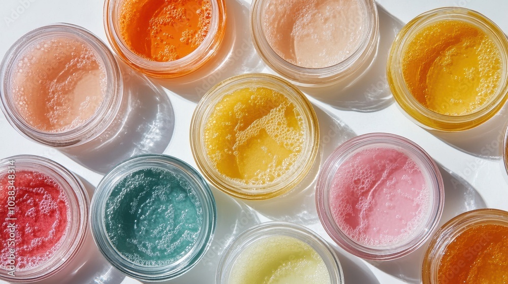 Petri dishes with cosmetic on white background Top view flat lay Concept skincare Dermatology science cosmetic laboratory Natural medicine cosmetic research organic skin care products : Generative AI Petri dishes with cosmetic on white background Top view flat lay Concept skincare Dermatology science cosmetic laboratory Natural medicine cosmetic research organic skin care products : Generative AI