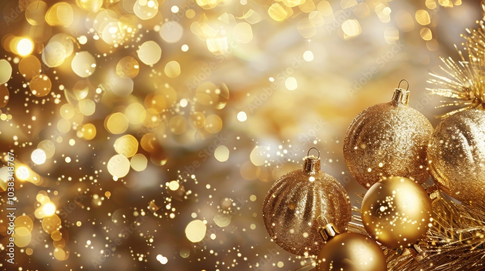 New Year background in gold background, Generative AI,