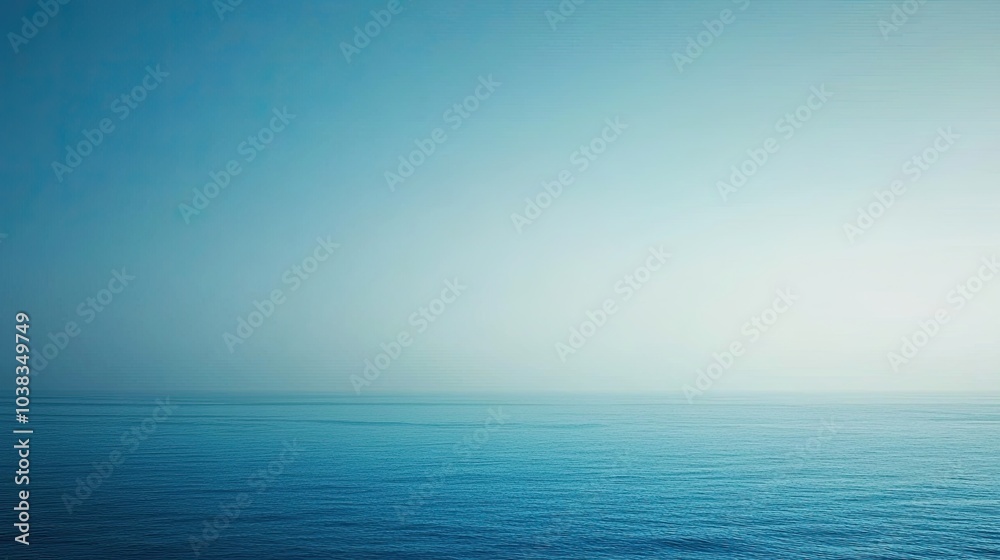 Serene Horizon Over Calm Blue Ocean Surface Serene Horizon Over Calm Blue Ocean Surface