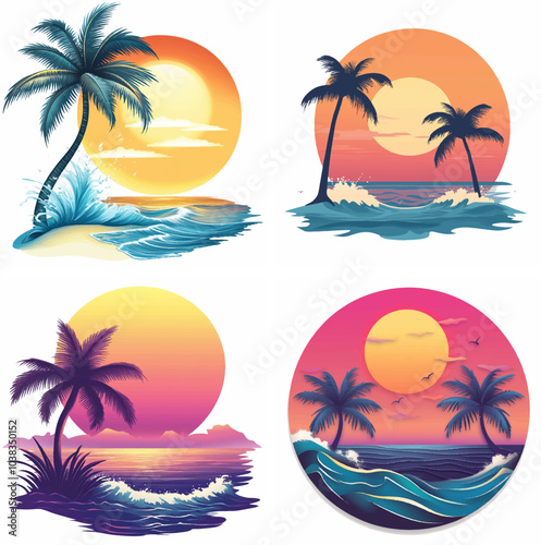 sunset beachside palm trees clipart of beach scene red sunset beach sunset beach California sunset