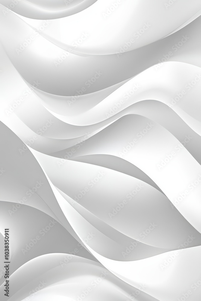 Fototapeta premium Elegant Abstract White Background with Soft Curves