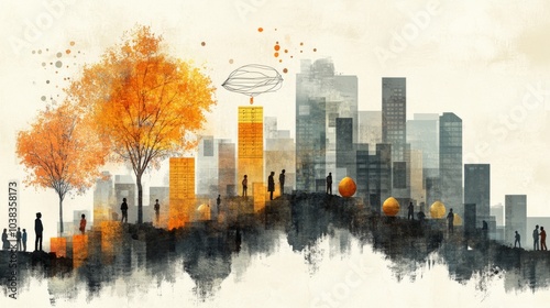Wallpaper Mural MicroPensions Illustration Informal Sector Workers Concept in Professional Design Torontodigital.ca