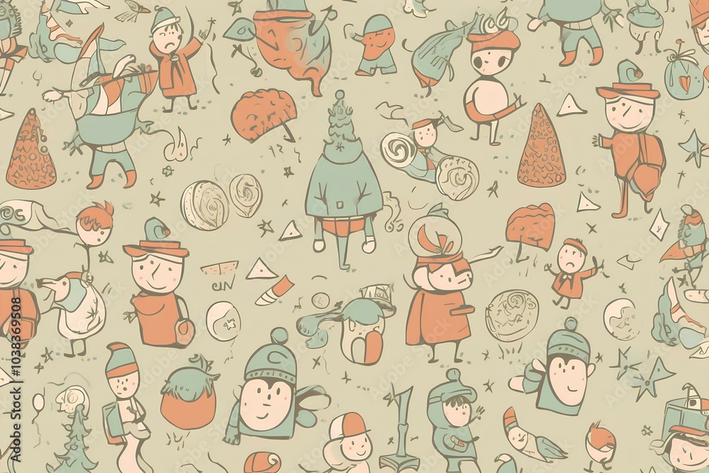 seamless pattern with cats seamless pattern with cats
