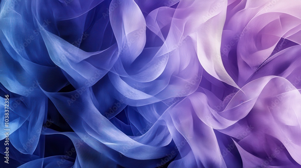 Obraz premium Abstract Purple and Blue Swirling Fabric Texture Background.