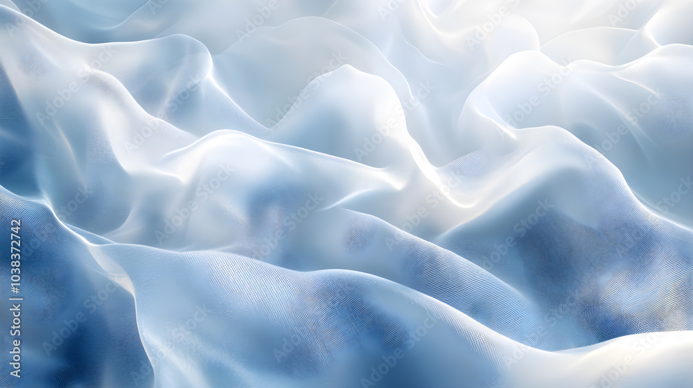 Obraz premium Arctic Mist Blue & Platinum Ethereal Motion background