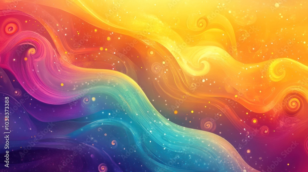 Abstract colorful design with swirling shapes and gradient effects Abstract colorful design with swirling shapes and gradient effects