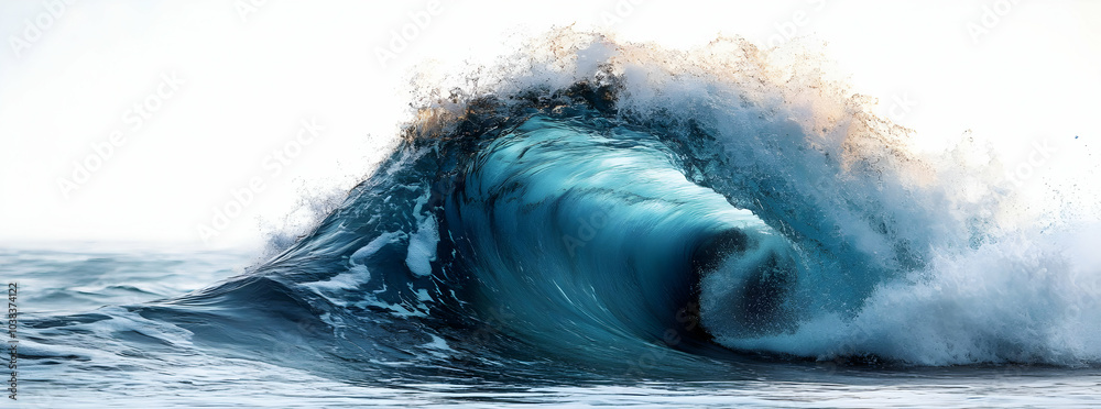 Fototapeta premium Majestic Ocean Wave Breaking.