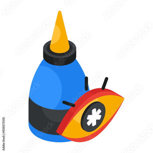 An icon design of eye dropper 

