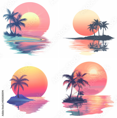 sunset beachside palm trees clipart of beach scene red sunset beach sunset beach California sunset