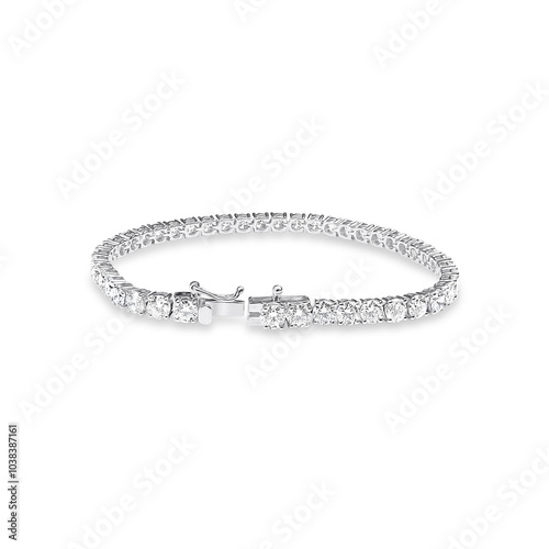 silver bracelet with diamonds