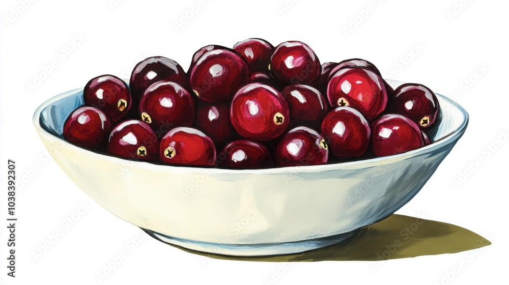 Fresh Red Berries in a White Bowl Fresh Red Berries in a White Bowl