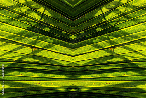 Folha verde de árvore nativa da Mata Atlântica Brasileira. photo
