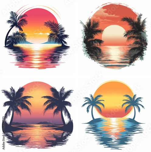 sunset beachside palm trees clipart of beach scene red sunset beach sunset beach California sunset