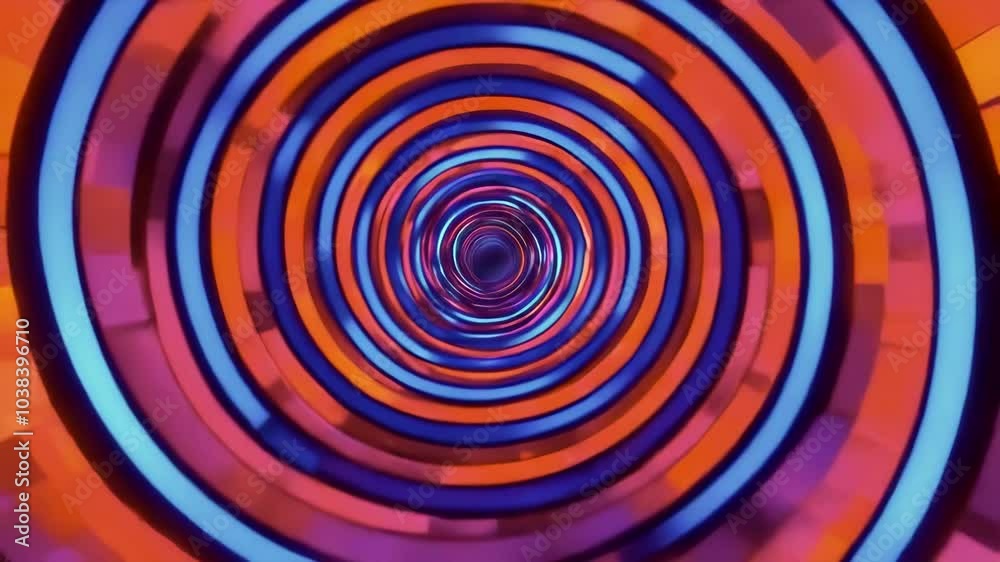 Swirling abstract tunnel of neon lights Swirling abstract tunnel of neon lights