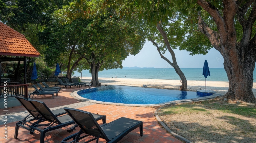 Tranquil Beachside Retreat with Pool and Trees Tranquil Beachside Retreat with Pool and Trees