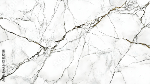 White Marble Texture with Golden Veins.