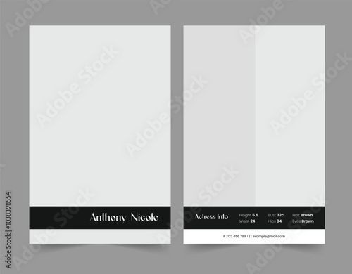 Professional  Comp Card Template