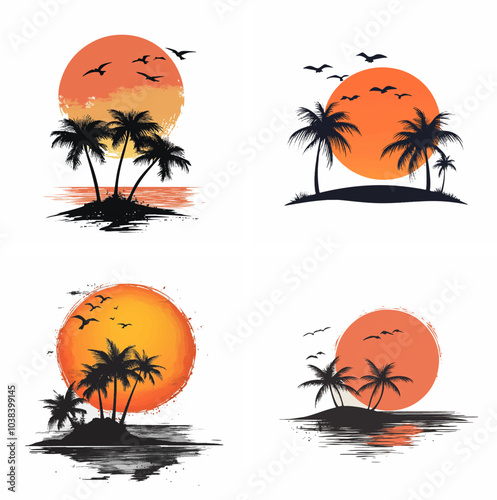 sunset beachside palm trees clipart of beach scene red sunset beach sunset beach California sunset