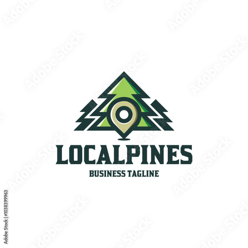 pines spot logo vector photo