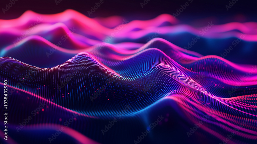 Fototapeta premium Tło inspirowane nauką i technologią przedstawia dynamiczne linie oraz geometryczne kształty, symbolizujące postęp w badaniach i innowacjach technologicznych.