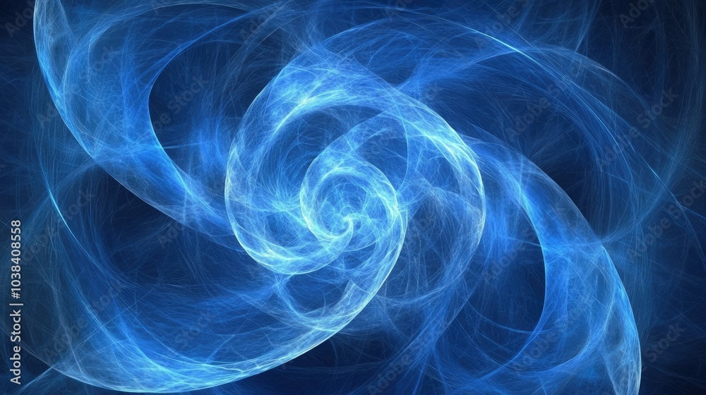 Fototapeta premium Abstract Blue Swirl Background for Creative Use