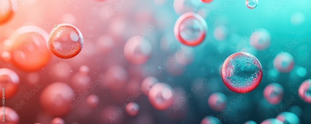 Oxygen bubbles rising in the ocean, creating a serene and clean atmosphere with space for your text. Oxygen bubbles rising in the ocean, creating a serene and clean atmosphere with space for your text.